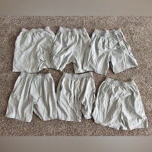 6 Pairs Hanes Boy’s Athletic Cotton Gray Shorts
